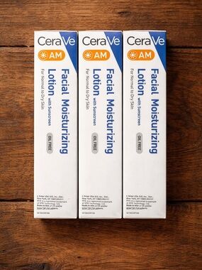 Cerave AM Facial Moisturizing Lotion with Sunscreen - Bundle of 3 NIB & sealed!